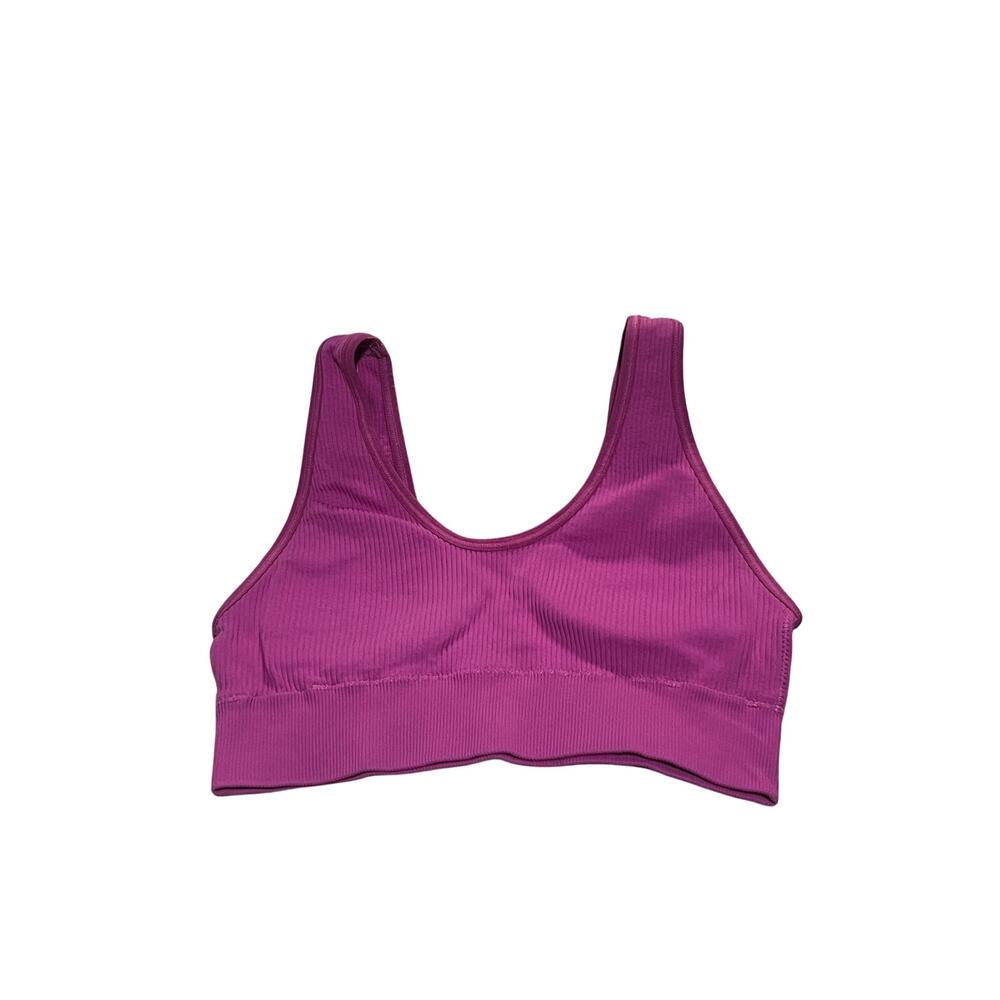 aerie pink rib knit bra Size small removable cups